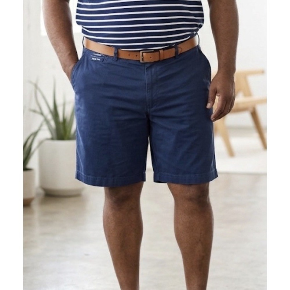 Polo Ralph Lauren Shorts Mens 46B Navy Classic Fit Chino Flat Front Cotton 10"